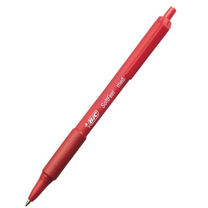 PENNA A SFERA BIC SOFTFEEL CLIC ROSSA A SCATTO